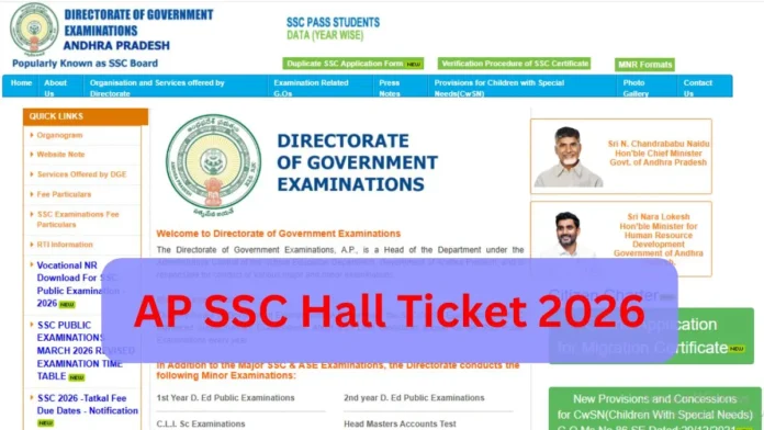 AP SSC Hall Ticket 2026 download BSEAP 10th admit card