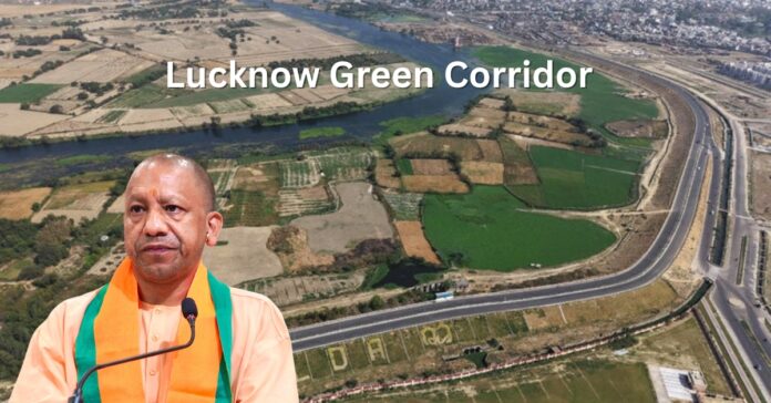 Lucknow Green Corridor road collapse near Khatu Shyam Mandir