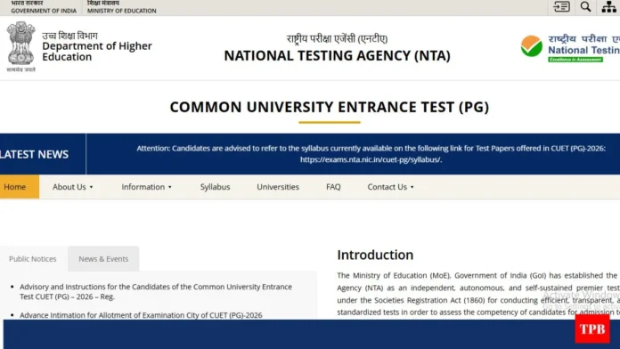 CUET PG 2026 Admit Card Released by NTA
