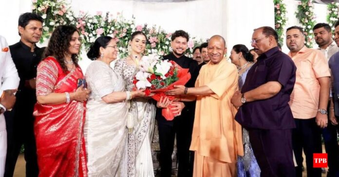 Kuldeep Yadav wedding reception Lucknow with wife Vanshika at The Centrum hotel